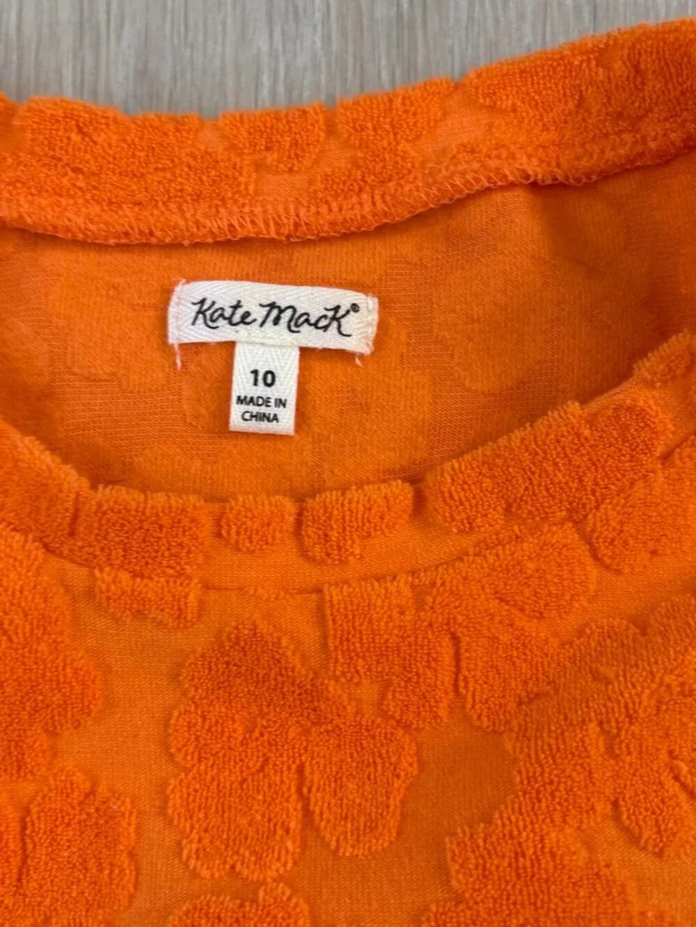Kate Mack Girls 2-Piece Pajama Set Size 10 – Bright Orange Terry Cloth